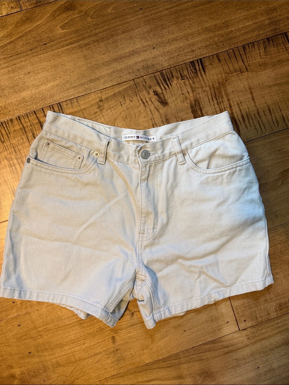Tommy Hilfiger Cream/Off-White Denim Shorts